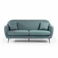 Tweedelige bank in lichtblauw met twee kussens afmetingen 200 x 90 x 75cm