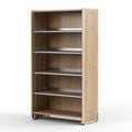 Houten boekenrek met metalen stangen 80 x 30 x 150cm naturel kleur