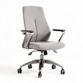 Ergonomische bureaustoel met grijze stof en verstelbare armleuningen 60 x 60 x 100cm